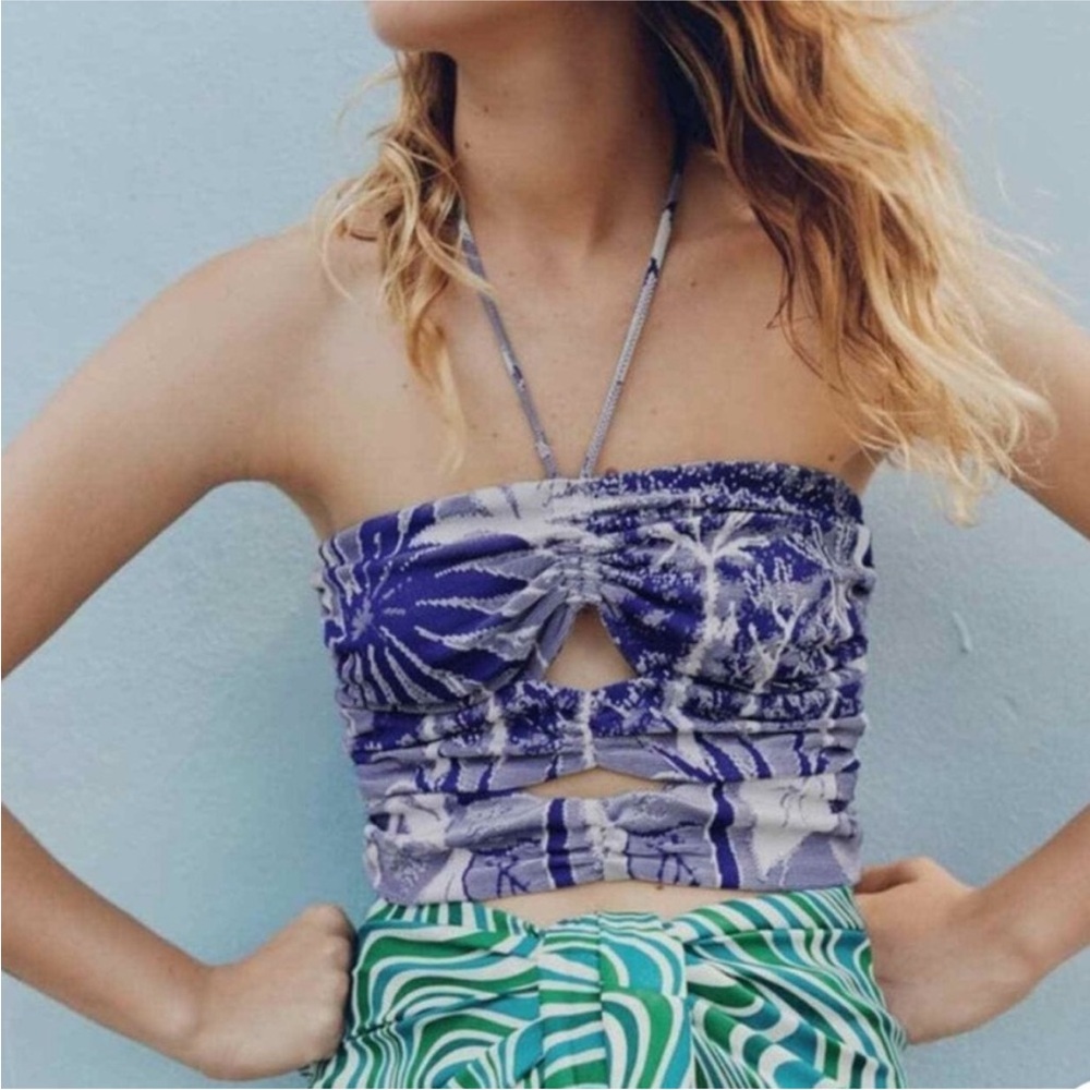 🐬ZARA HALTER CROP TOP🐬